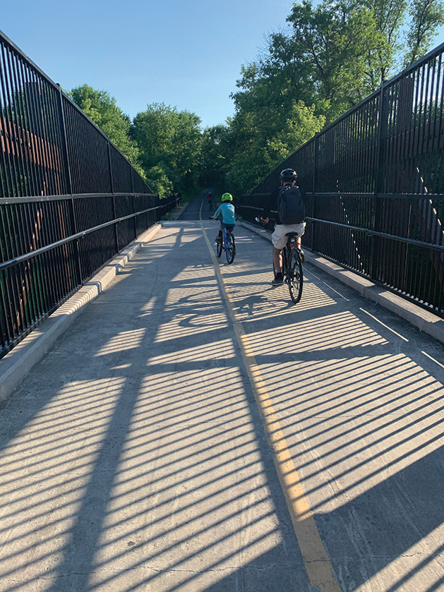 Family on a Bike Trail