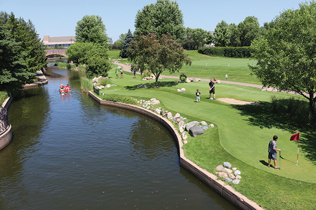 The putting course at Centennial Lakes Park