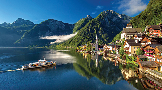 The village of Hallstatt, Austria, inspiration for Frozen's Arendelle.