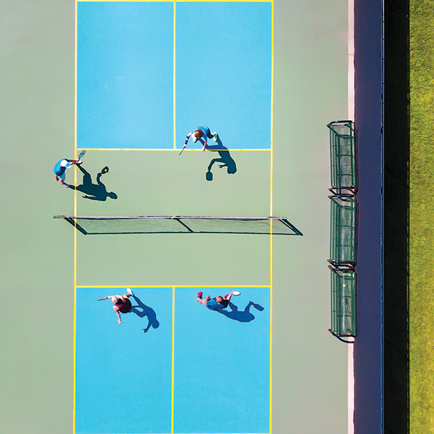 Tennis Court Aerial View