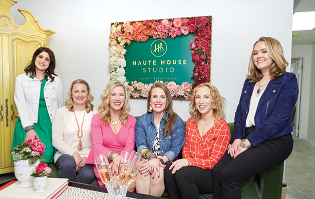 The Haute House Studios team, from left: Sonia Prickett, Melissa Levy, Marsha Hunt, Bridget Connell, Betsy Mulvehill, Marit Hunt
