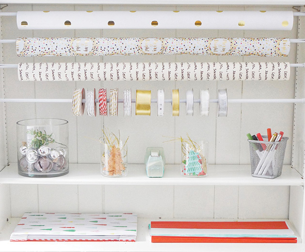 How to Create a Holiday Gift Wrap Station