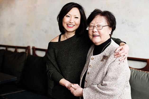 James Beard Award-winning chef Ann Kim of Young Joni embraces her mother.