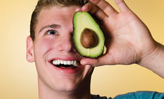 Chef Donny holds an avocado
