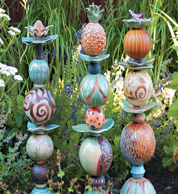 The Edina Art Center offers classes that teach students to hand-build their own imaginative garden totems.