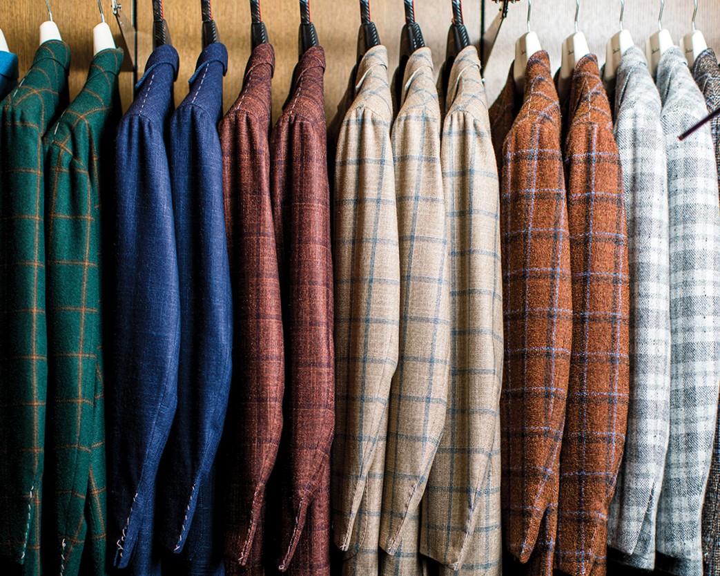  A colorful array of collared shirts are a fitting example of the shop’s elevated casual collection.