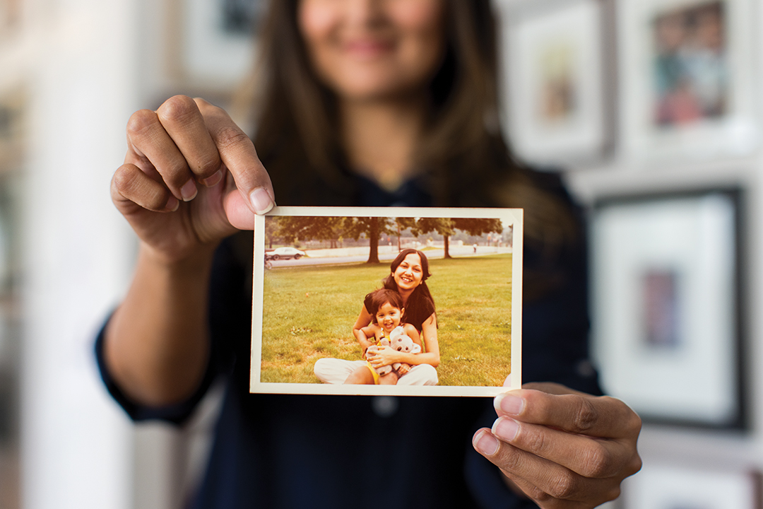 Pallavi and her mom at a park in Edison, New Jersey.