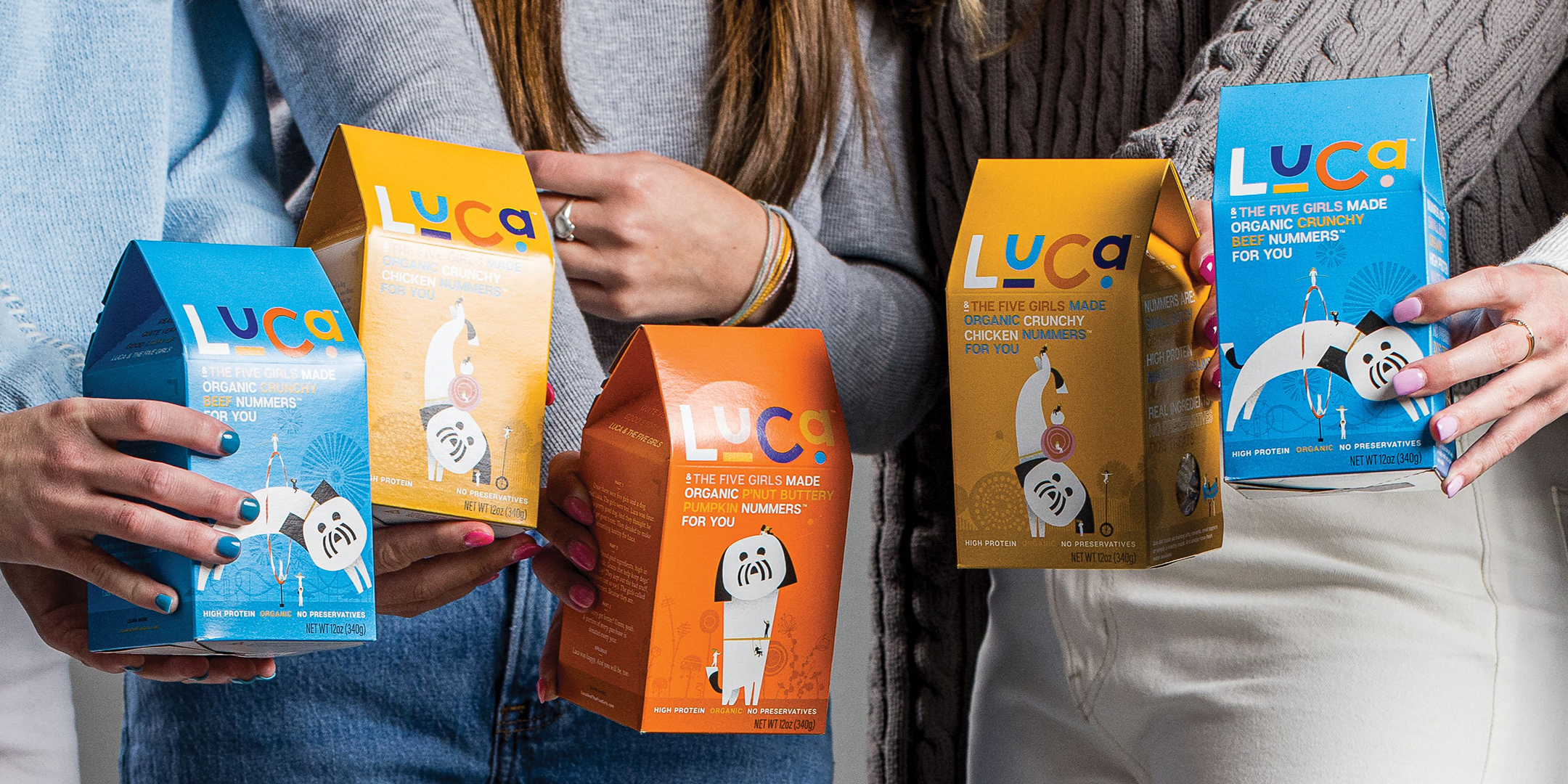 Luca & The Five Girls Packaging