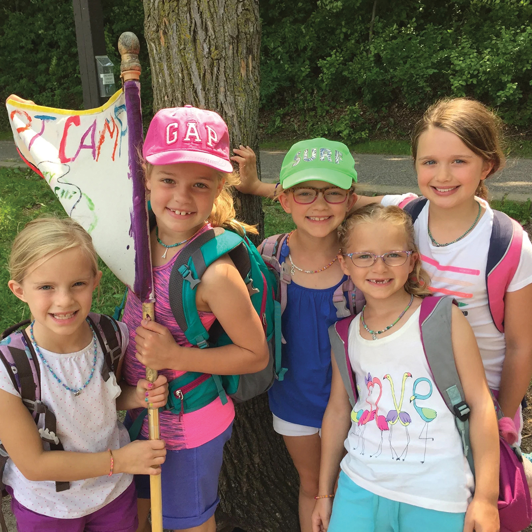 The girls at age 6 during their first summer camp with Susan Johnson.