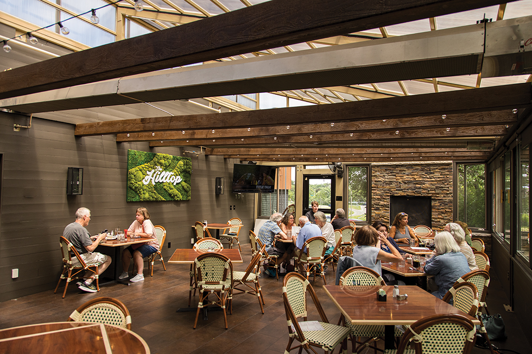 Enjoy the last days of summer on the Hilltop’s newly remodeled patio. 