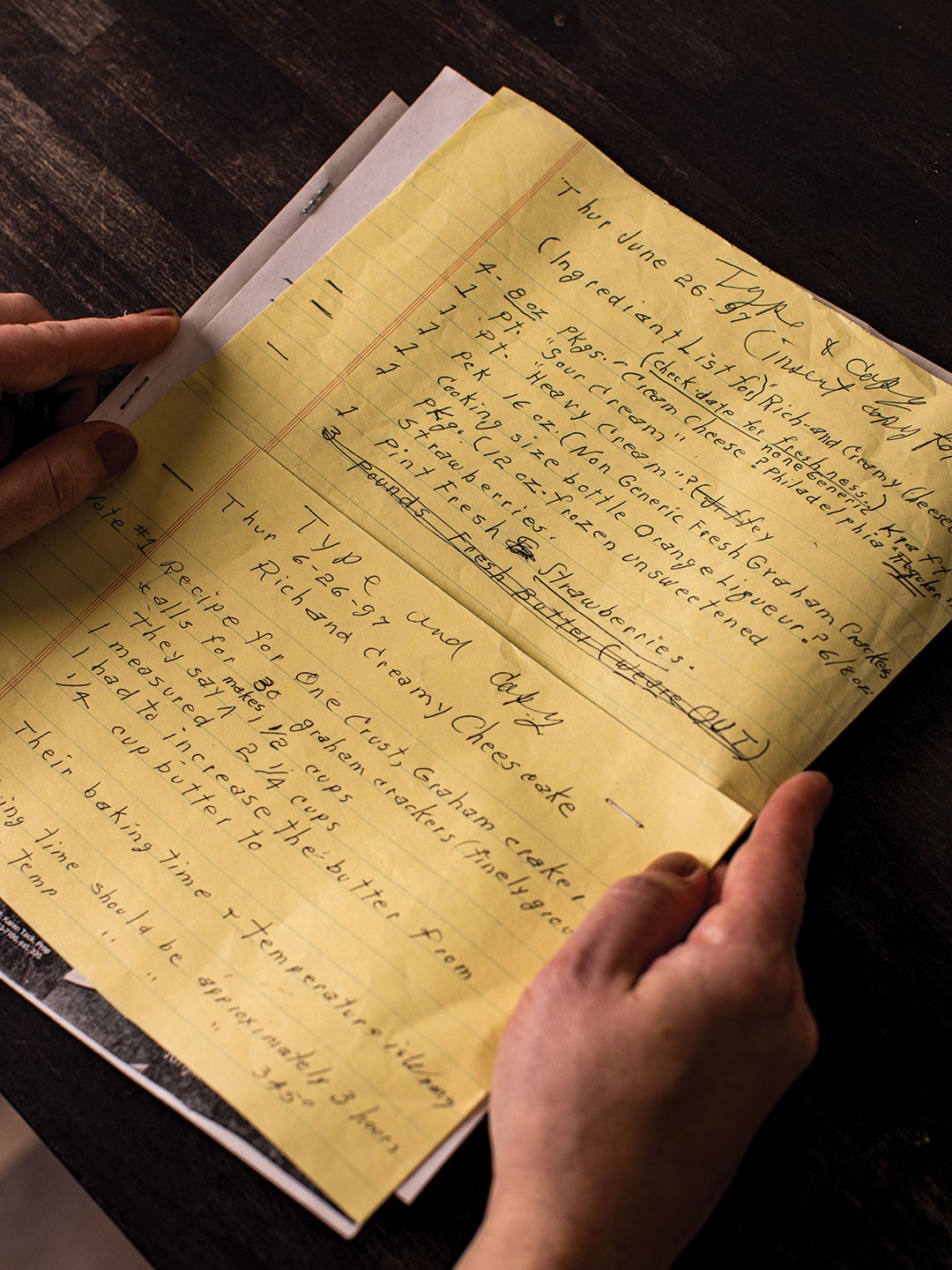 Grey treasures her grandfather’s handwritten recipes.