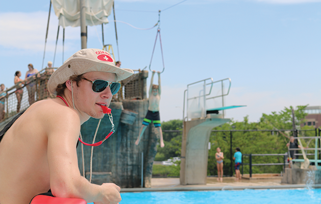 Well trained local lifeguards help keep Edina swimmers safe.