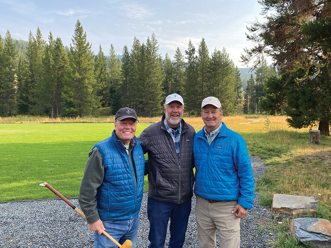 Robert Linner, Whitney Peyton and David Linner. The Linner family founded Mountain Golf. 