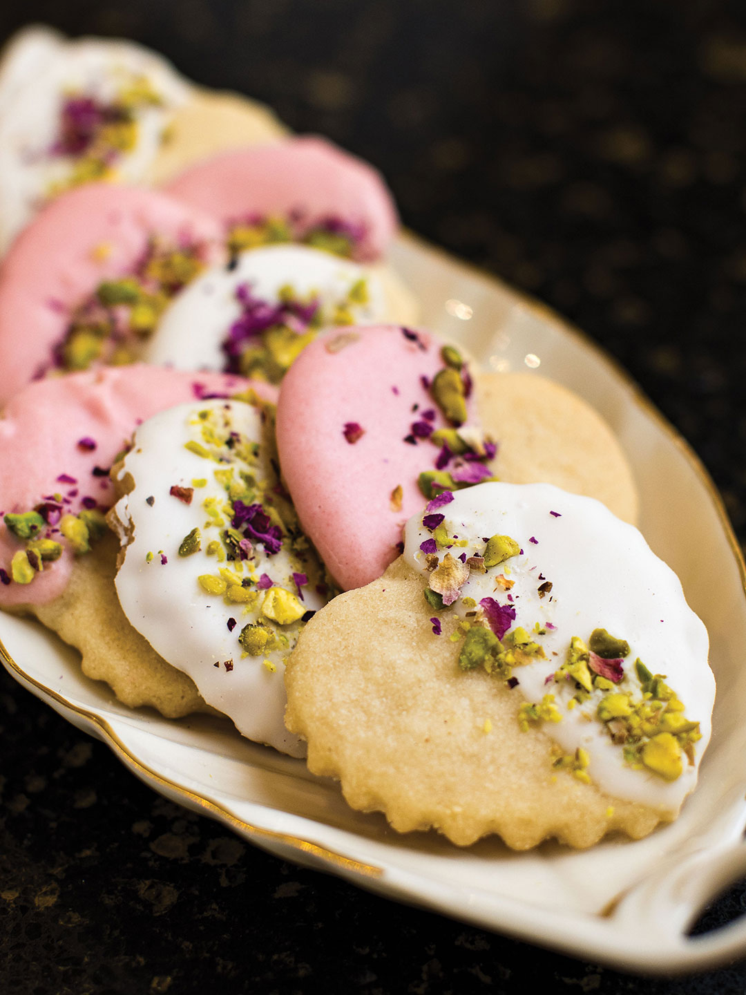 Persian love cookies are crispy on the outside, soft in the middle and are full of a delightful blend of floral, lemon and cardamom flavors.