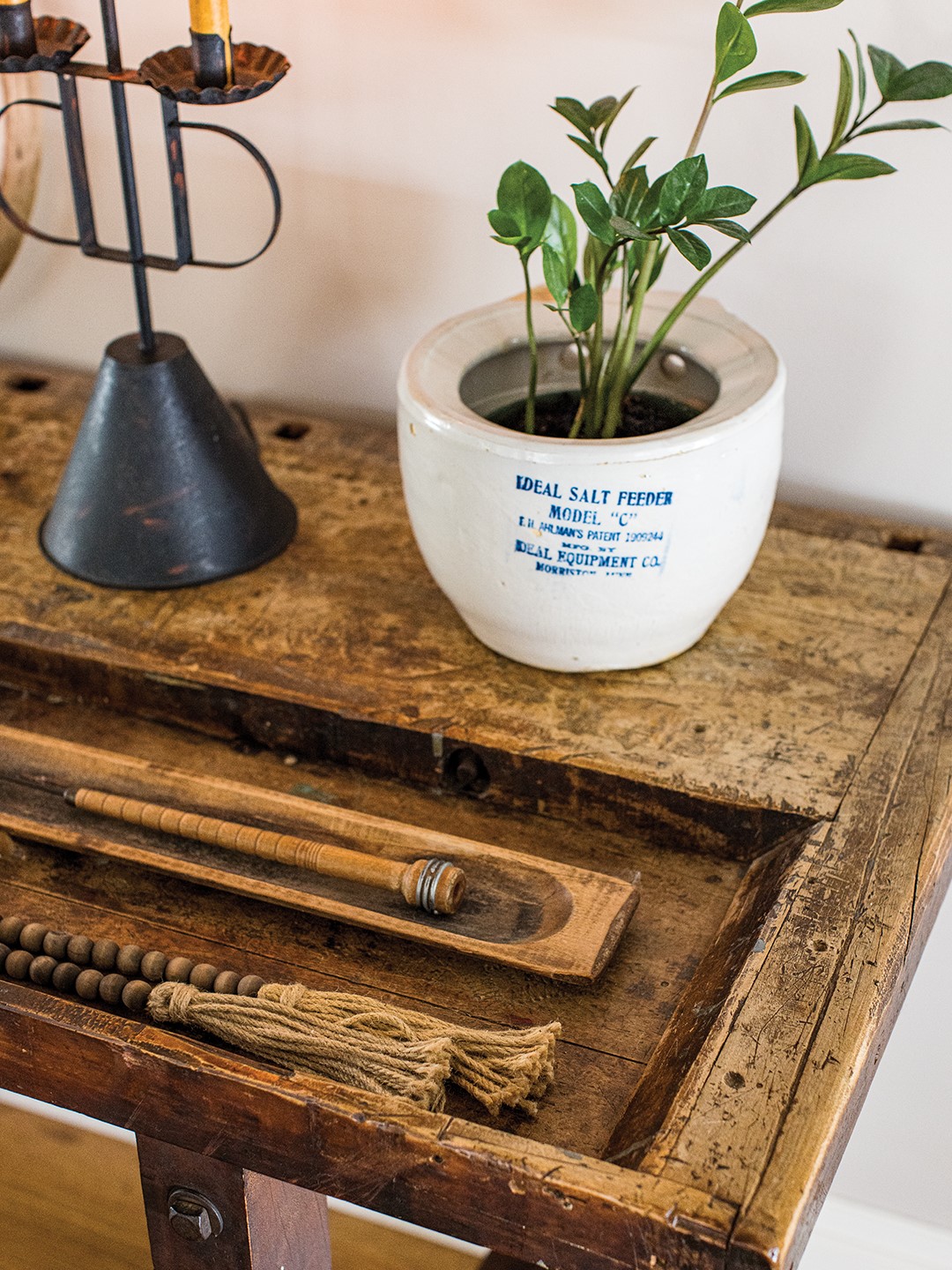 Antique carpenter table.