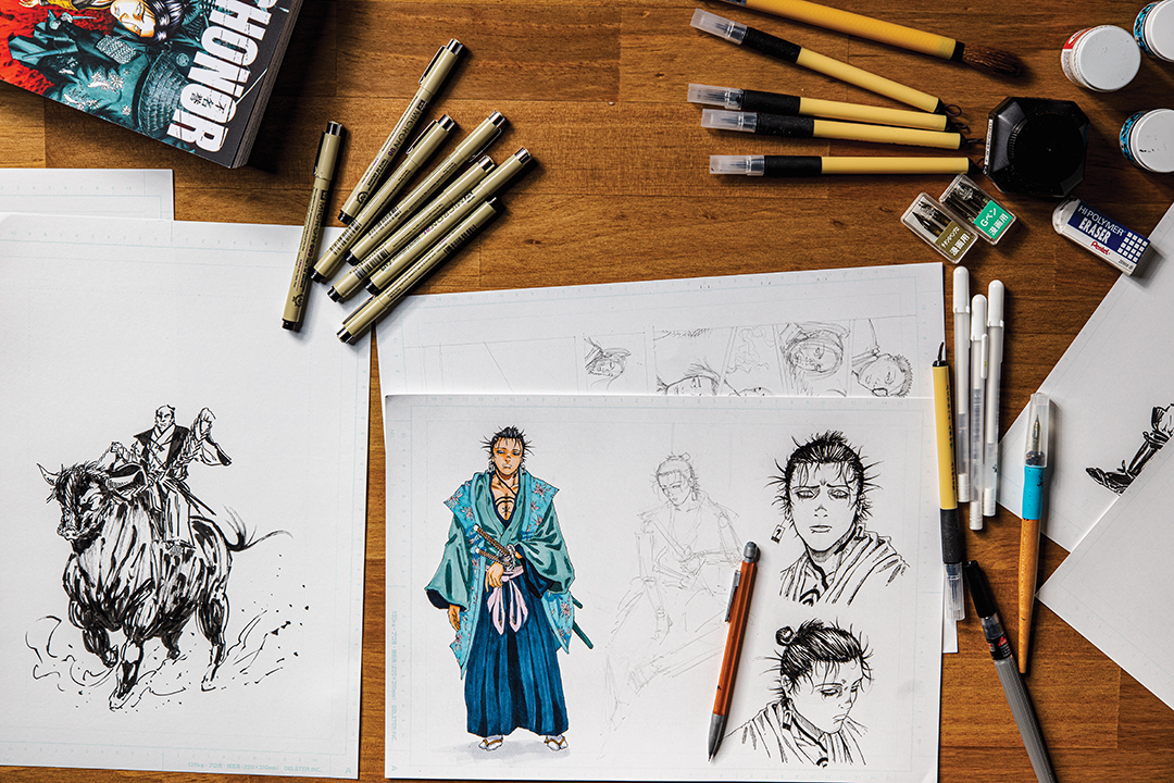 Illustrated character studies by Ethan Johnson