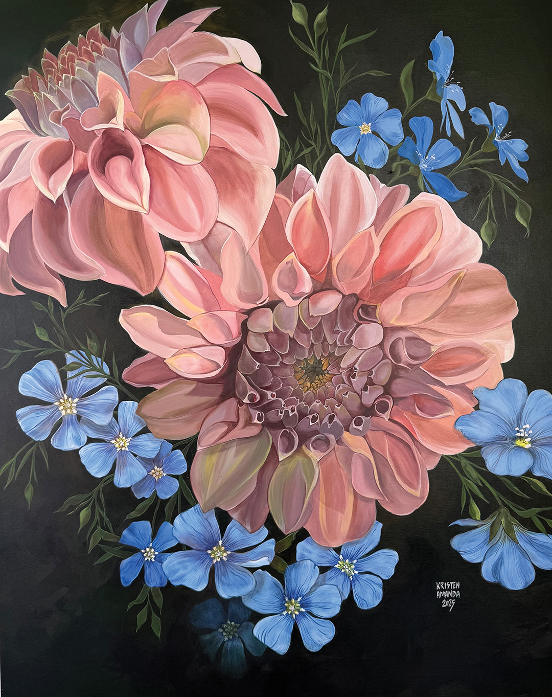 Astridene by Kristen Amanda: Acrylic on linen; 150cm x 120cm; 2025