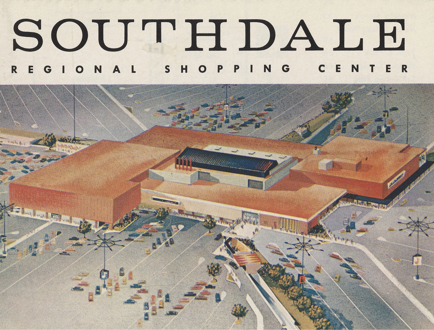 The original mall directory for Southdale Center (1956). 