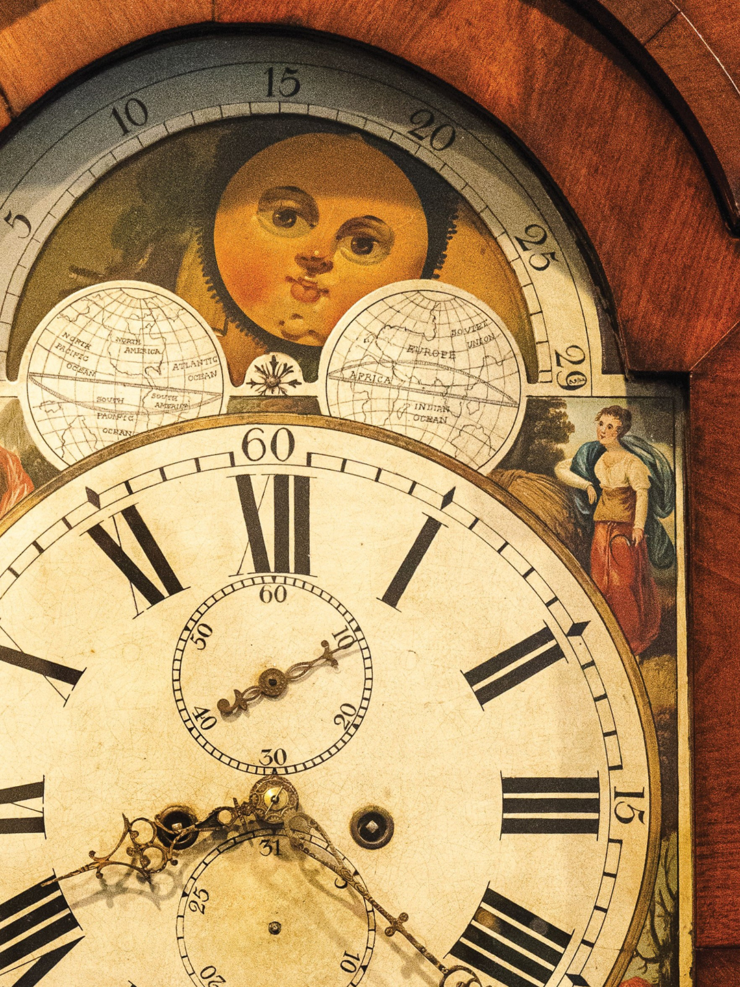 Antique clock face