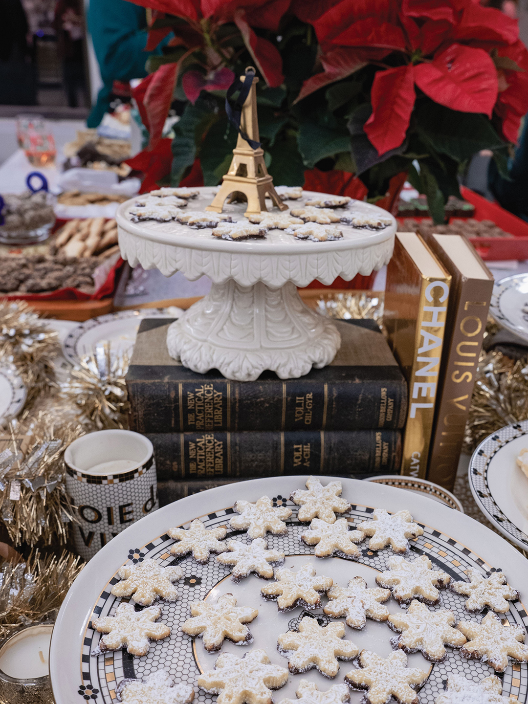 Snowflake sugar cookies.