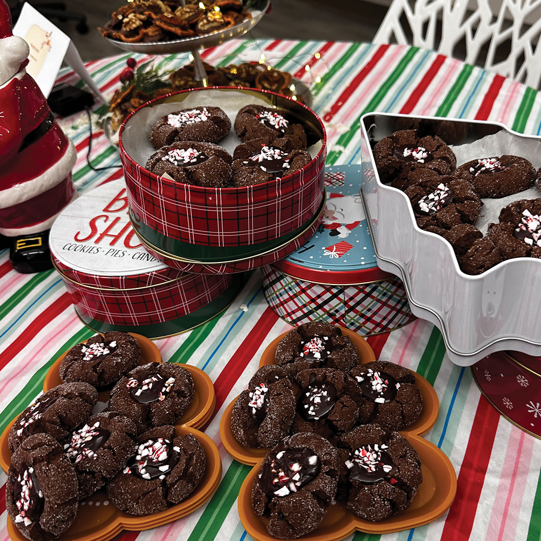 Chocolate peppermint cookies.