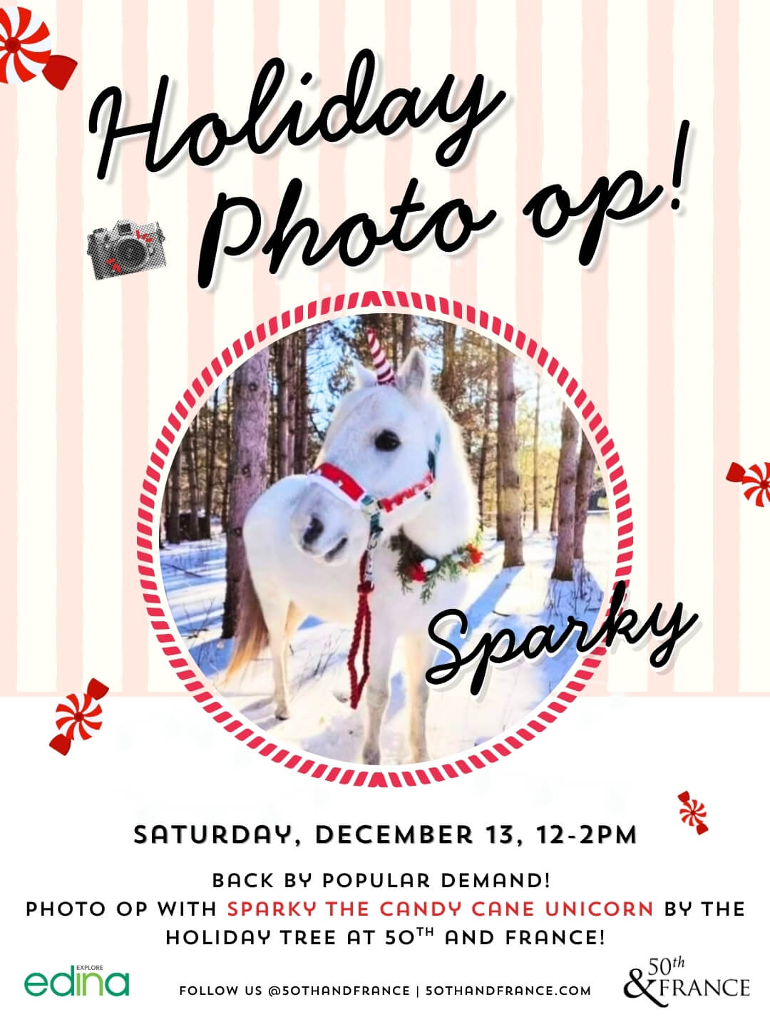 Holiday Photo Op event flyer