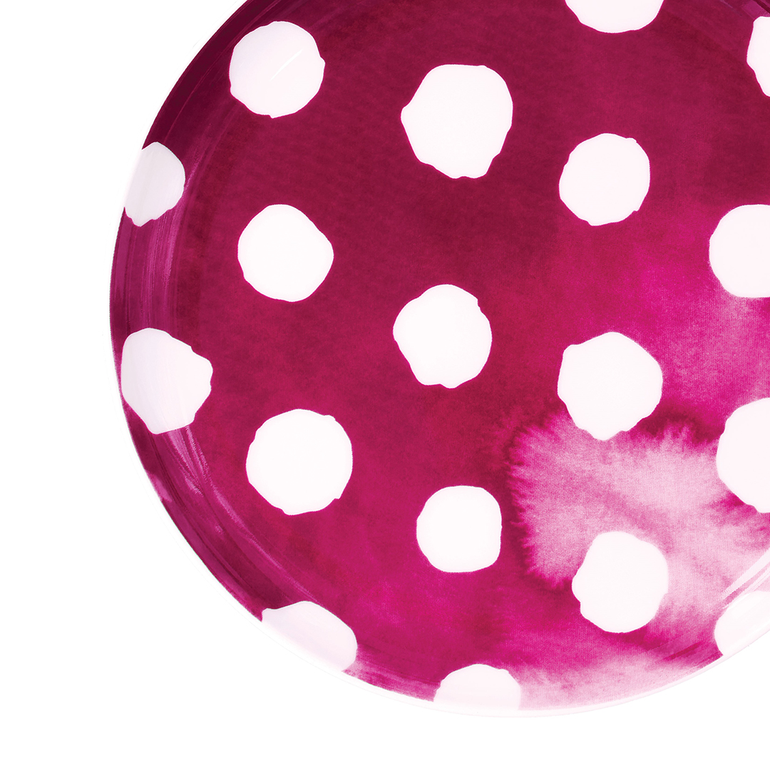 Watercolor of polka dots
