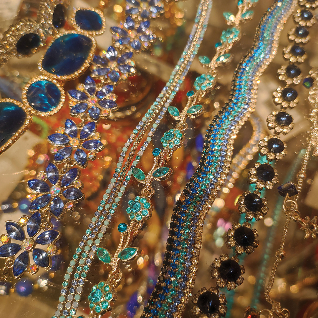 Various styles of necklaces