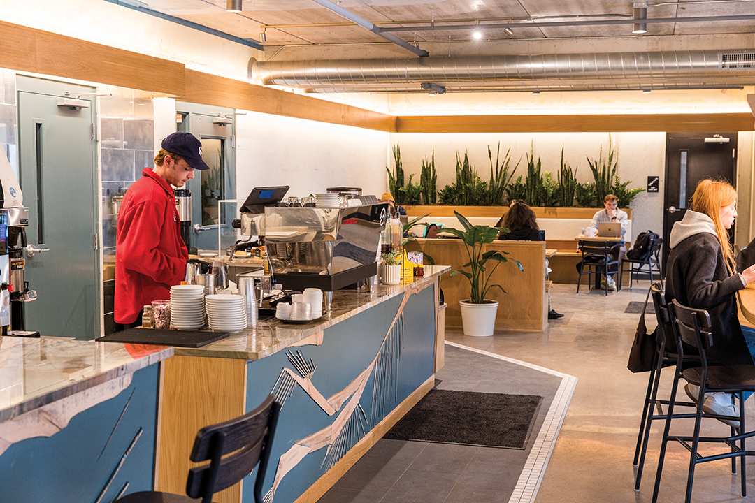 The interior of The Lobby was designed by Gomez Whitney.