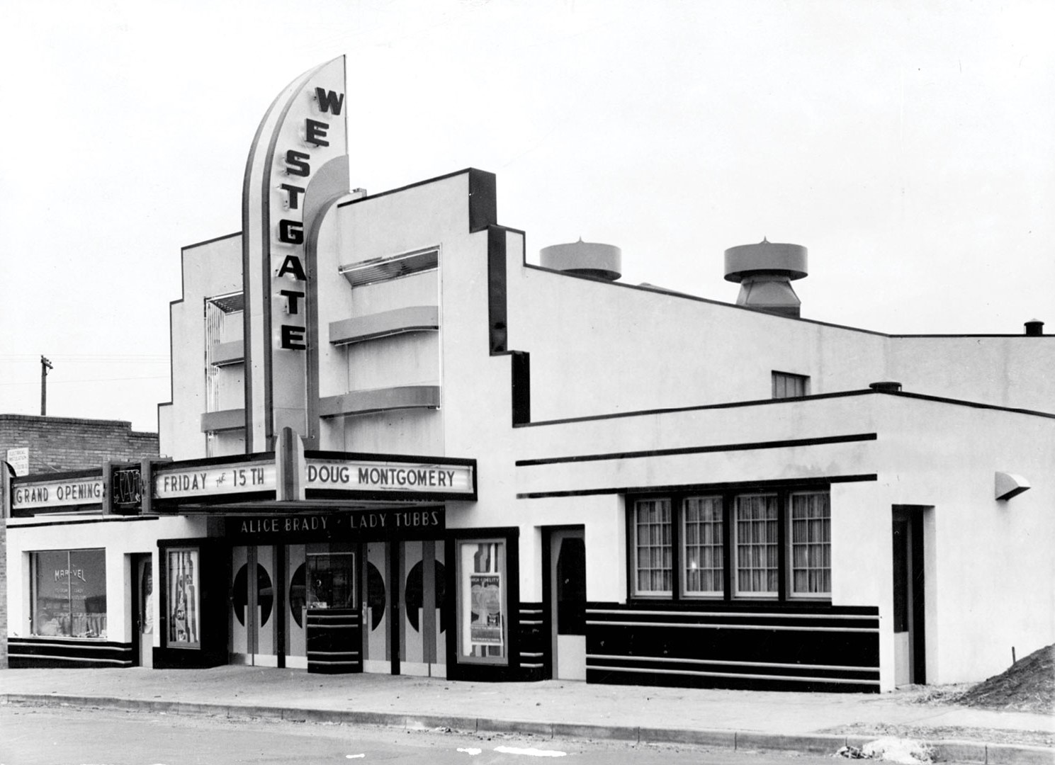 The Westgate Theater in 1935. (From Marjorie Fust Delin family collection.)