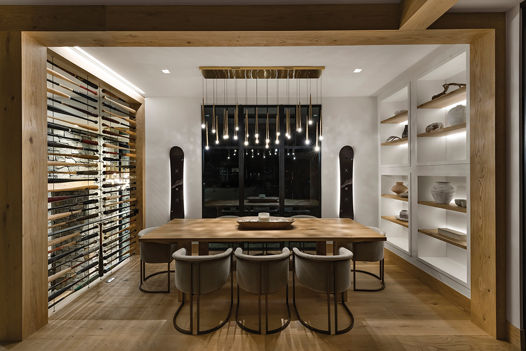 Aurora One specializes in architectural lighting, as showcased in these illuminated bookshelves. The fixture, selected by an interior designer, is part of a thoughtfully integrated lighting plan. Aurora One collaborates closely with designers and architects to seamlessly incorporate lighting into the overall design of the home.