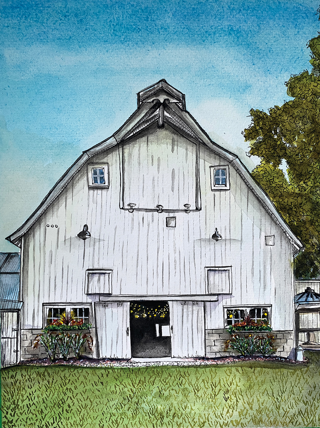 Local artist Jackie Dummer uses watercolors to immortalize special places, whether they are barns, churches, homes or any other place that is near and dear to people’s hearts. She enjoys turnings clients’ favorite spots on Earth into timeless works of art. 