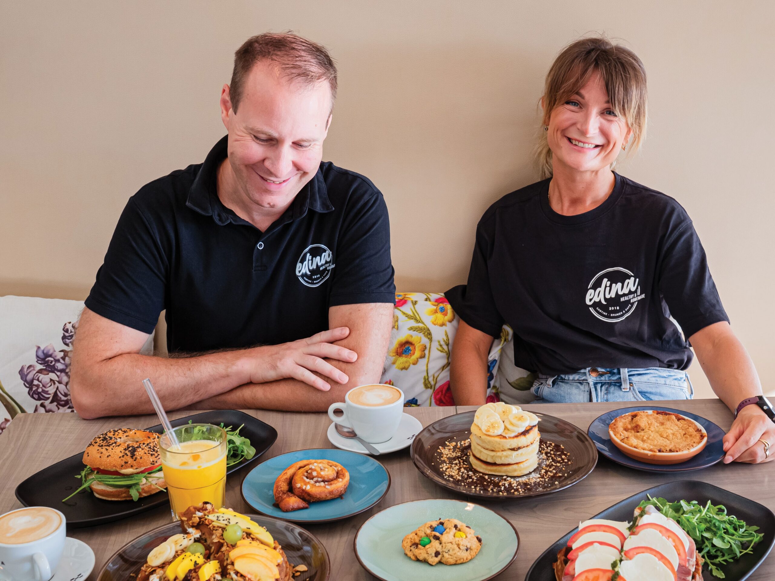 Julien and Kinga Chambriard pour love into their cafe, which is affectionately called Edina. Kinga was an intern at Normandale Elementary School in Edina and her experiences inspired her to create her own business on the French Riviera. 