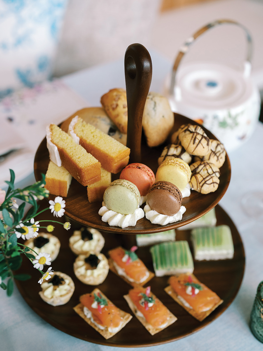 Bridgerton high tea image of snacks