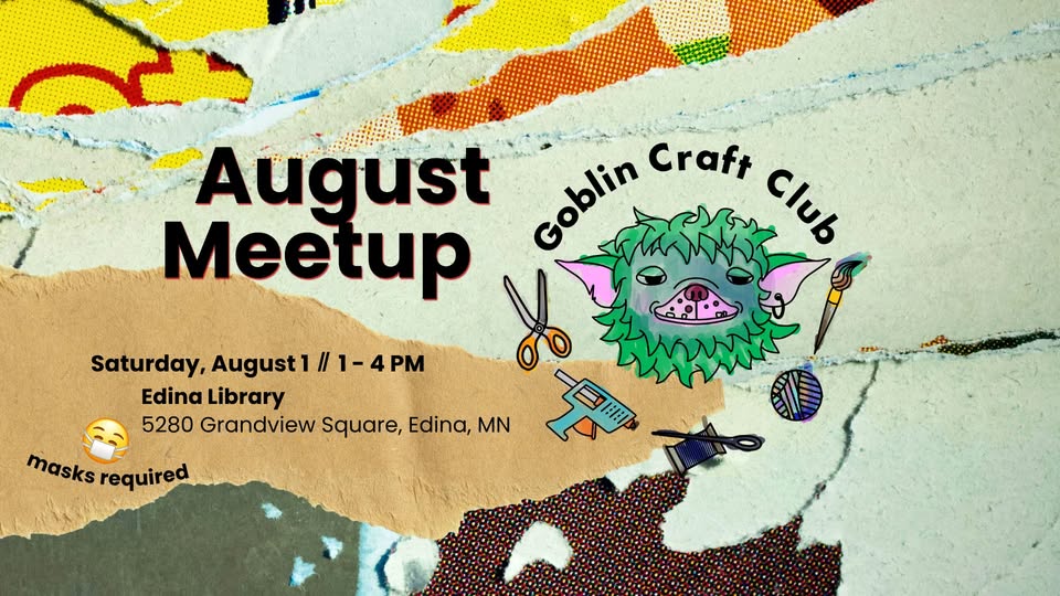Goblin Craft Club August Meetup web banner