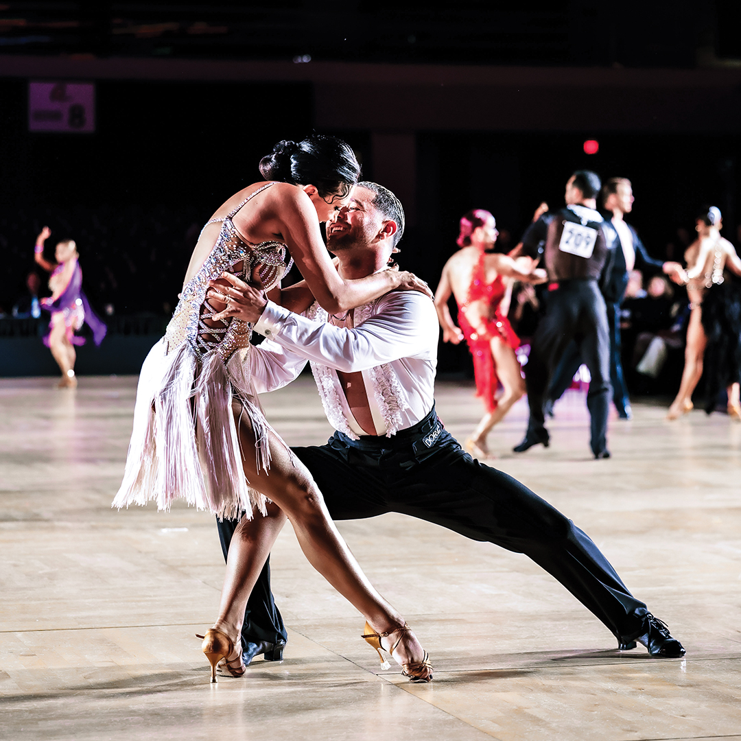 Gene and Elena Bersten at a dance competition