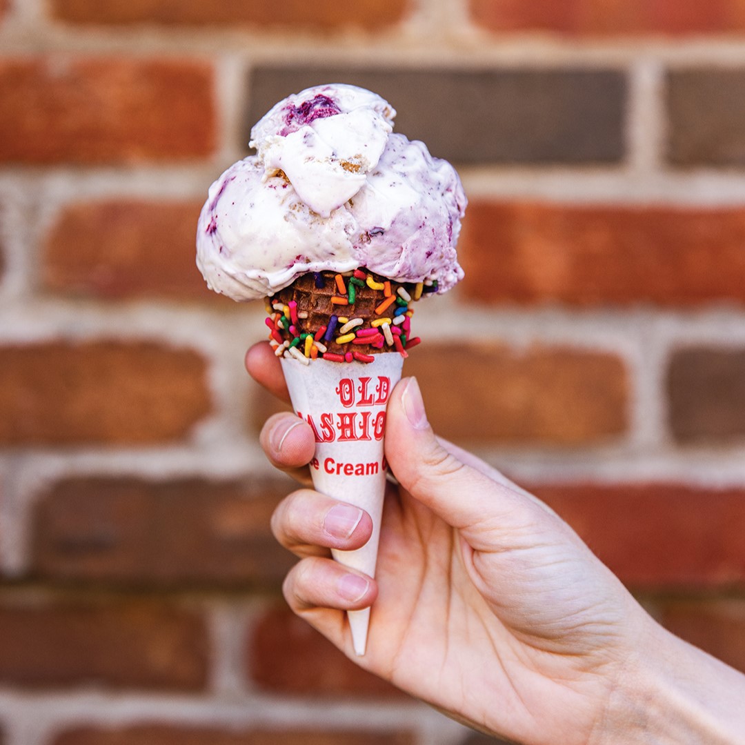 Edina Creamery is known for its berrylicious summer flavors. Featured here is its Blueberry Cheesecake ice cream.