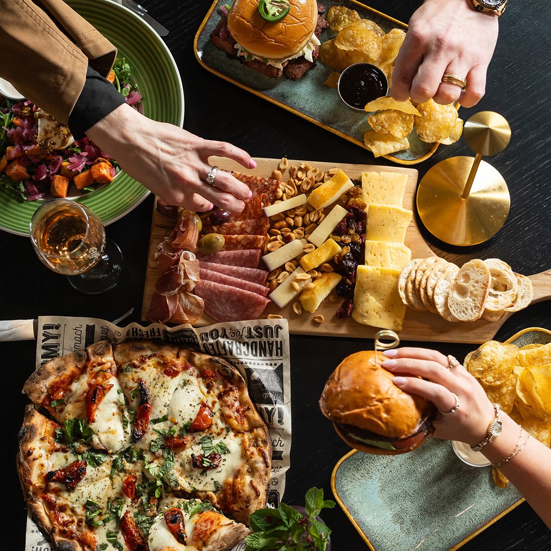 Assorted entrees from Bonfire & Barrel restaurant