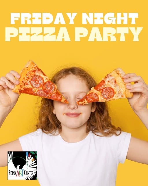 Edina Art Center kids art and pizza nights web banner