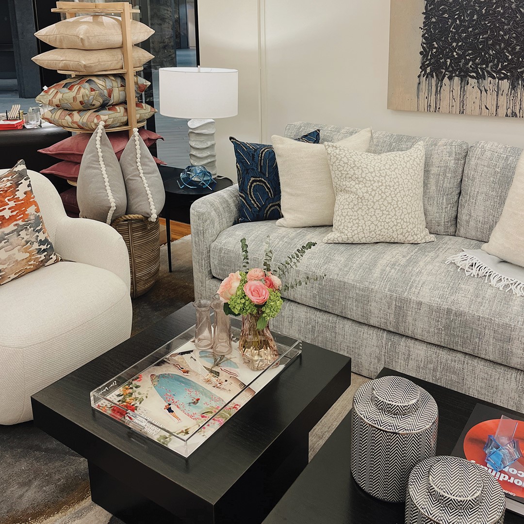 Vivid Home couches and pillows
