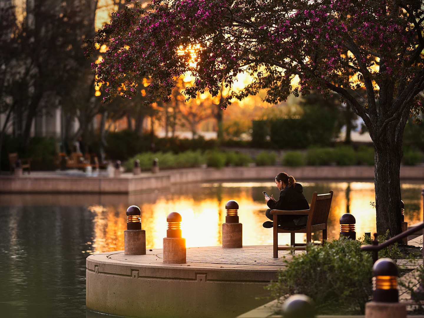 Serene Sunset at Centennial Lakes