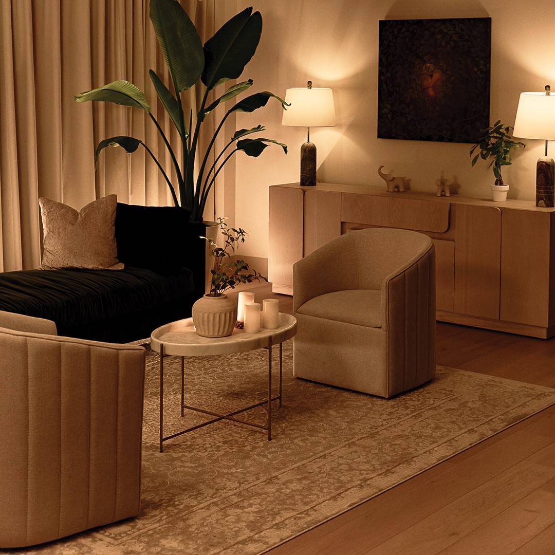 The reception area sets the tone for a peaceful visit.