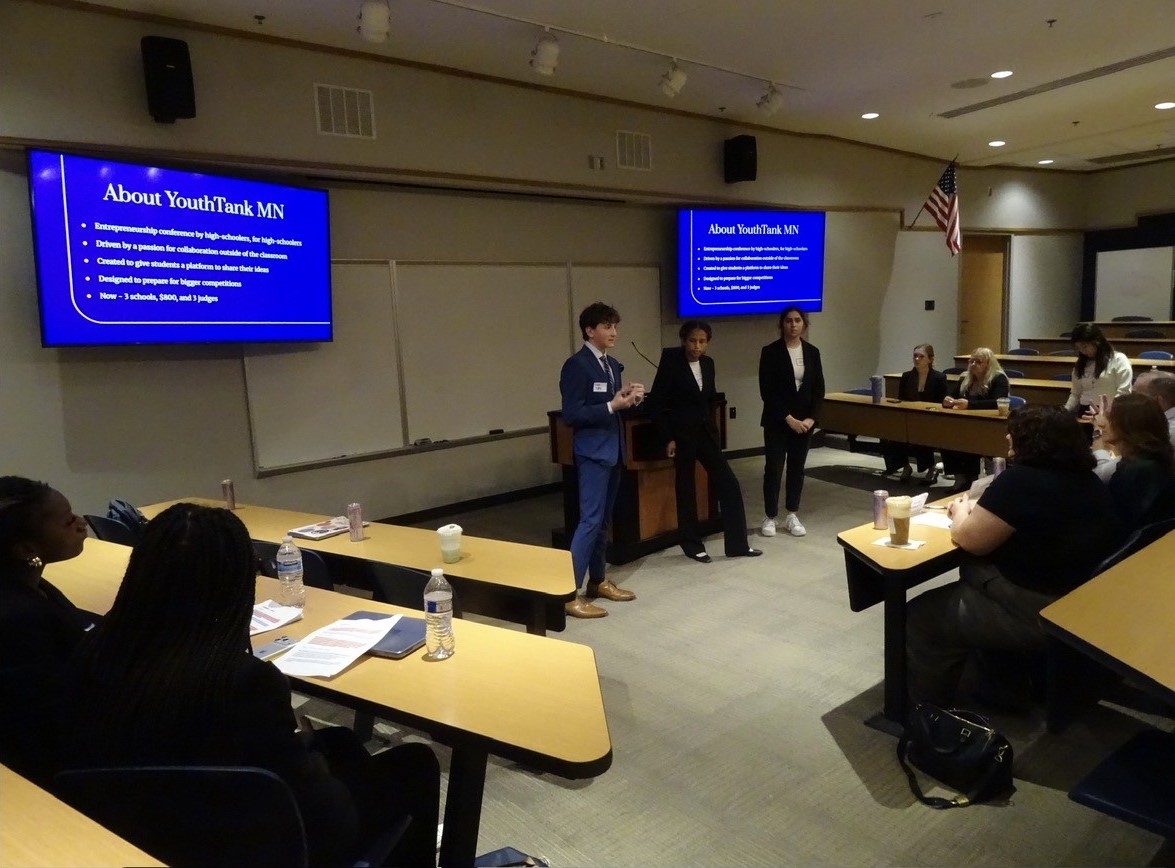 Five teams comprised of students from The Blake School, Minnetonka High School and Wayzata High School participated in the first YouthTankMN.